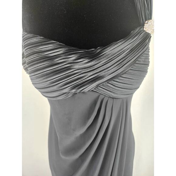 Vintage Maria Bonita Dress Womens M Black Evening Sexy elegant classic romantic - Picture 4 of 12